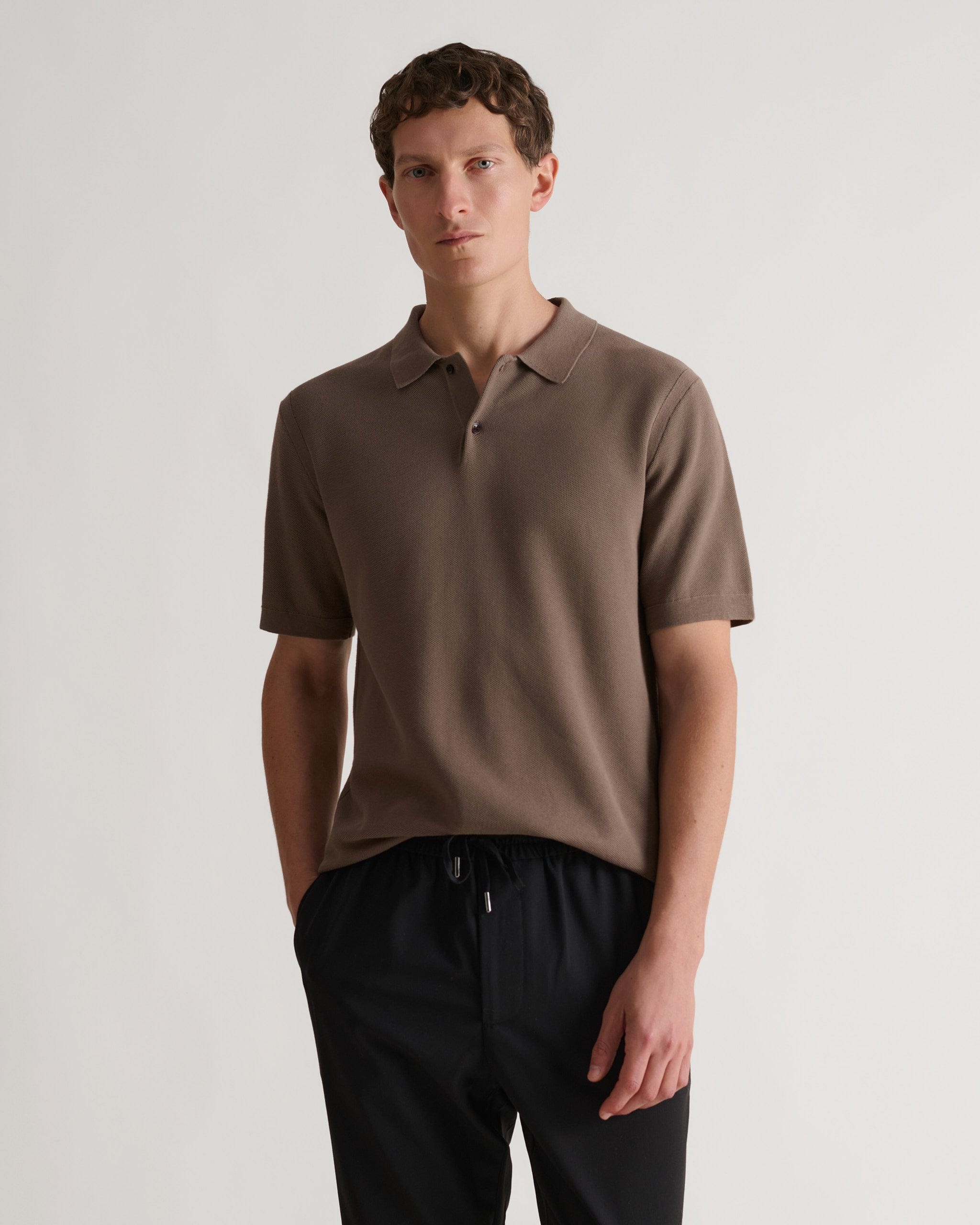 Men's Cotton Twist Pique Polo | Rise & Fall