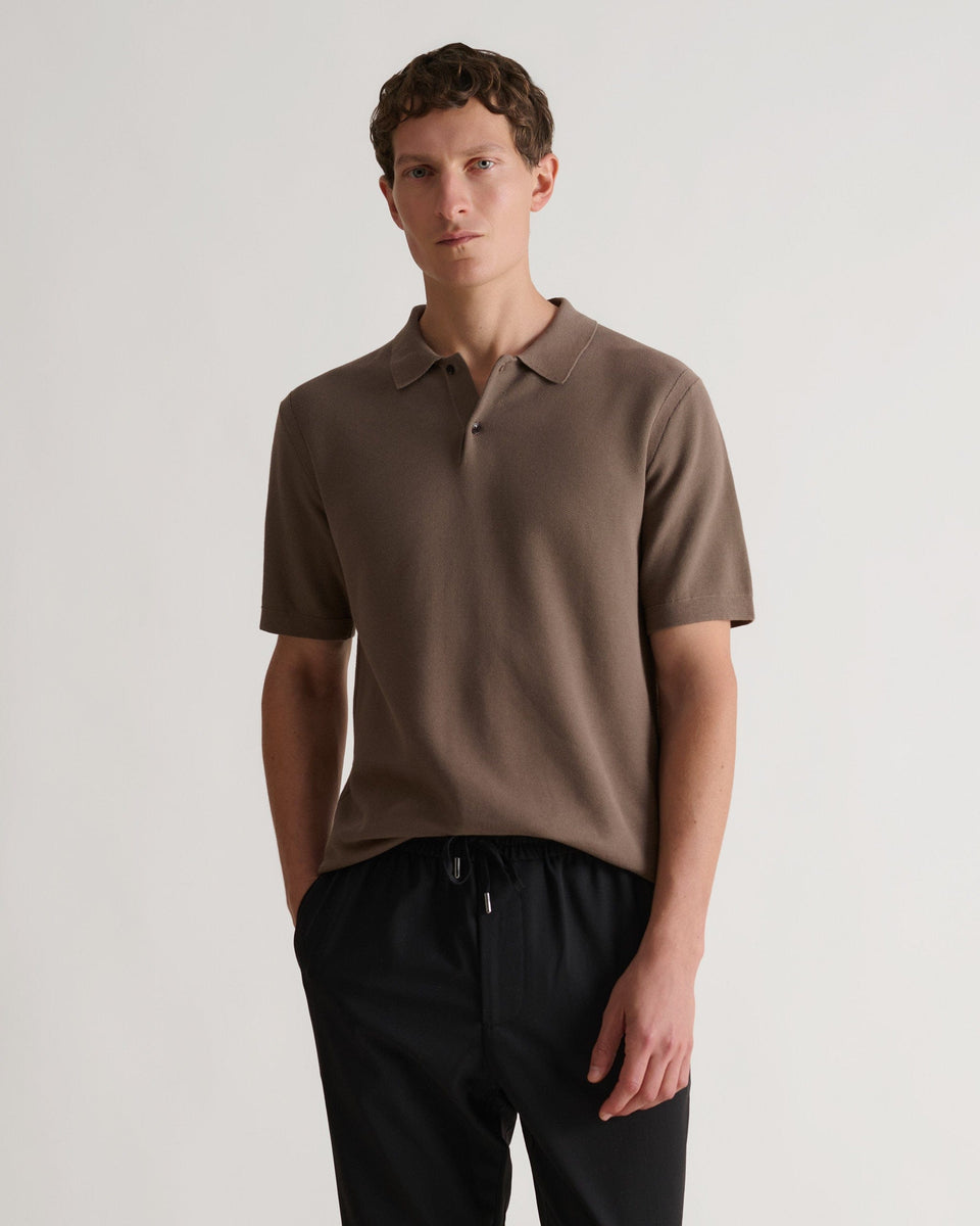 Men's Cotton Twist Pique Polo - Mole