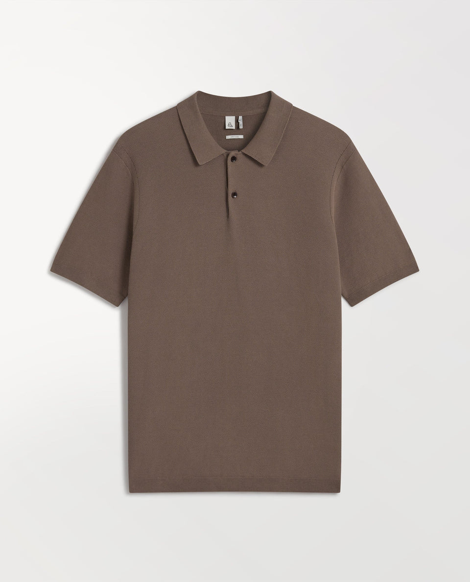 Men's Cotton Twist Pique Polo - Mole