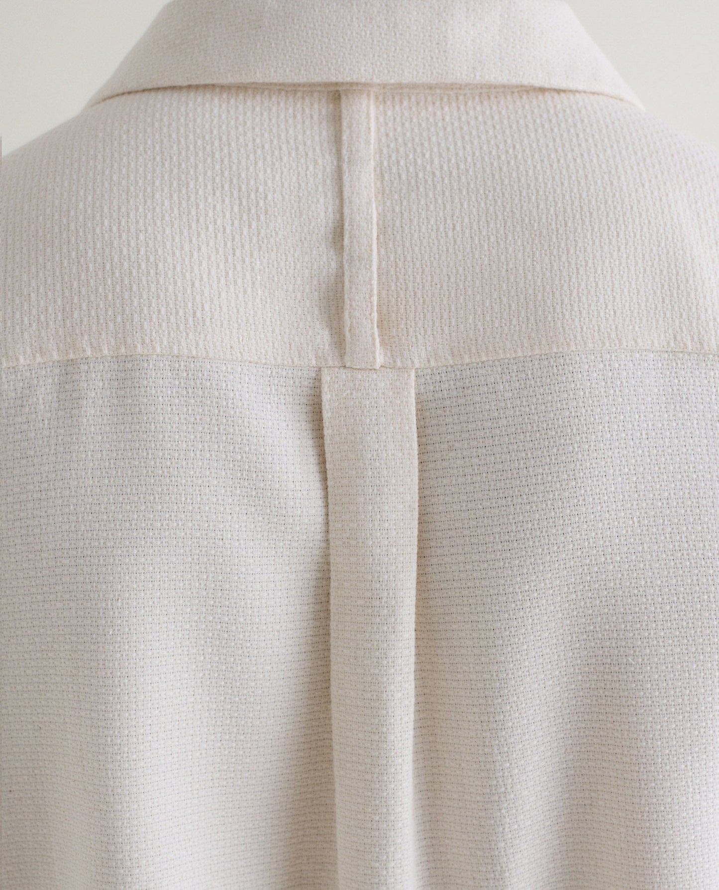 Men's Cotton Camp Collar Shirt - Ecru