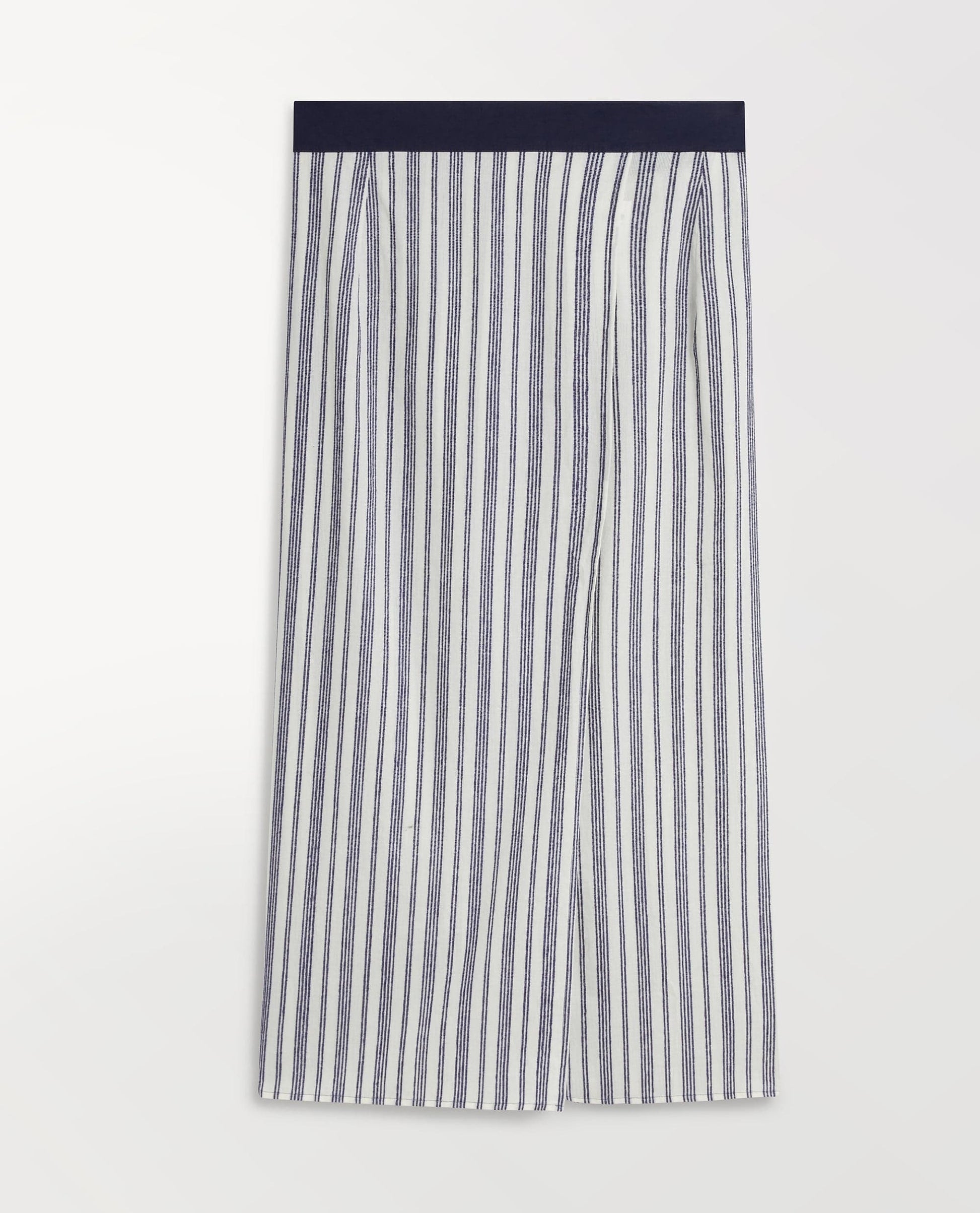 Women's Cotton Gauze Stripe Pareo Skirt - Navy Stripe