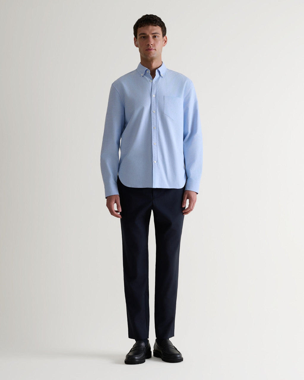 ' s Cotton Oxford Shirt Light Blue