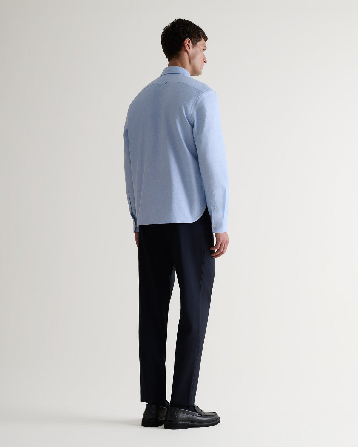 Men's Cotton Oxford Shirt - Light Blue