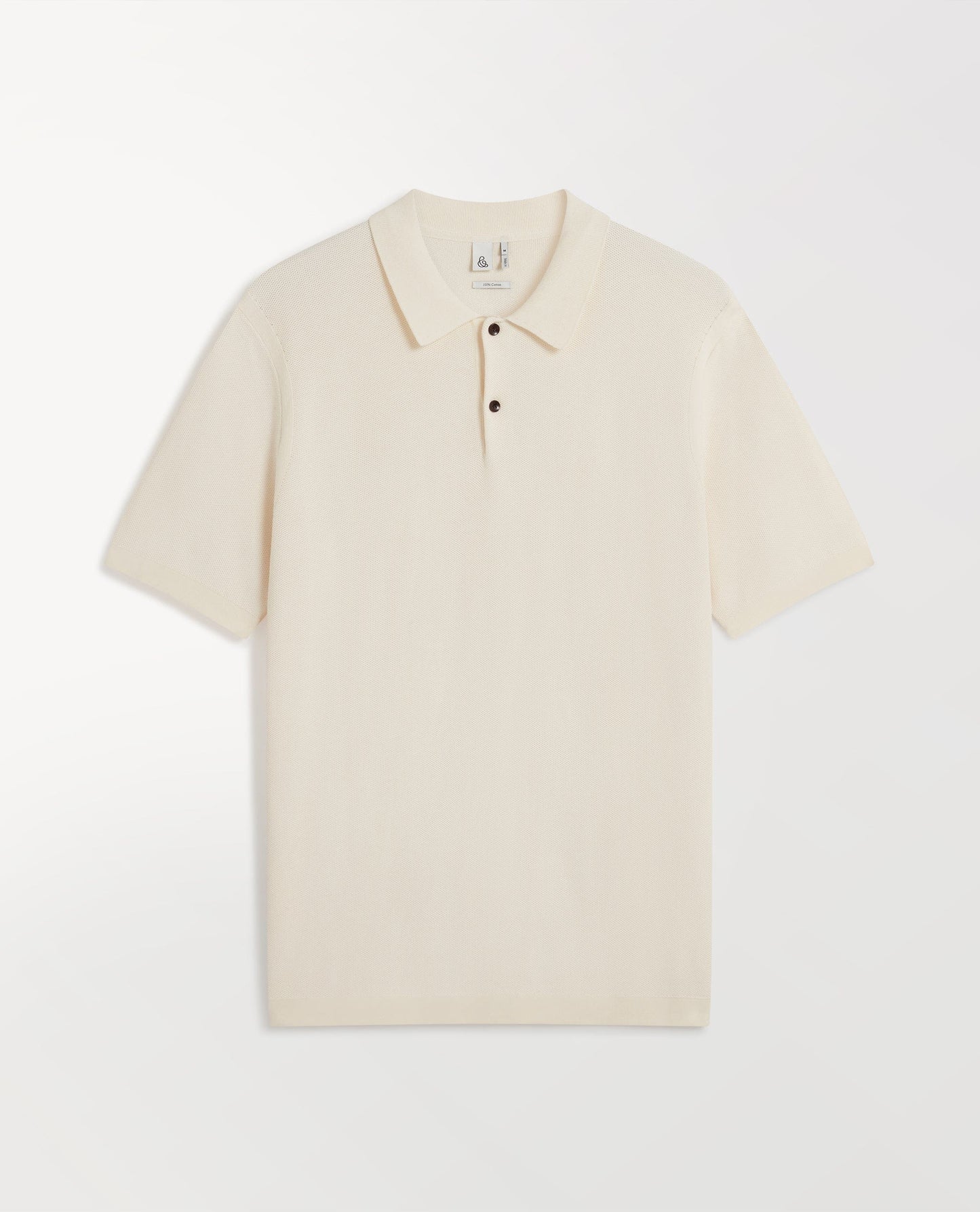 Men's Cotton Twist Pique Polo - Parchment