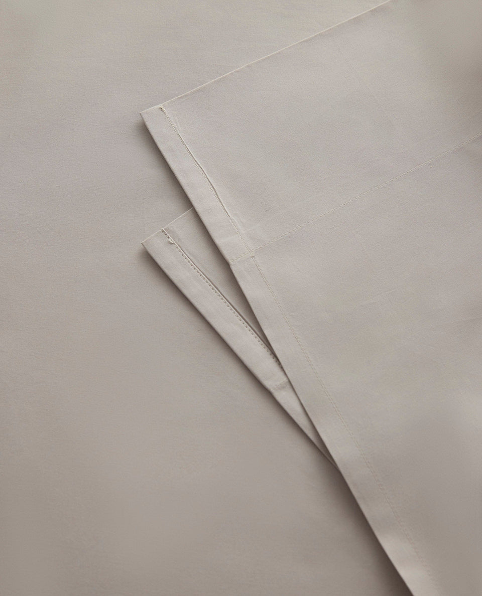 The Crisp & Cool Organic Luxury Flat Sheet - Pebble