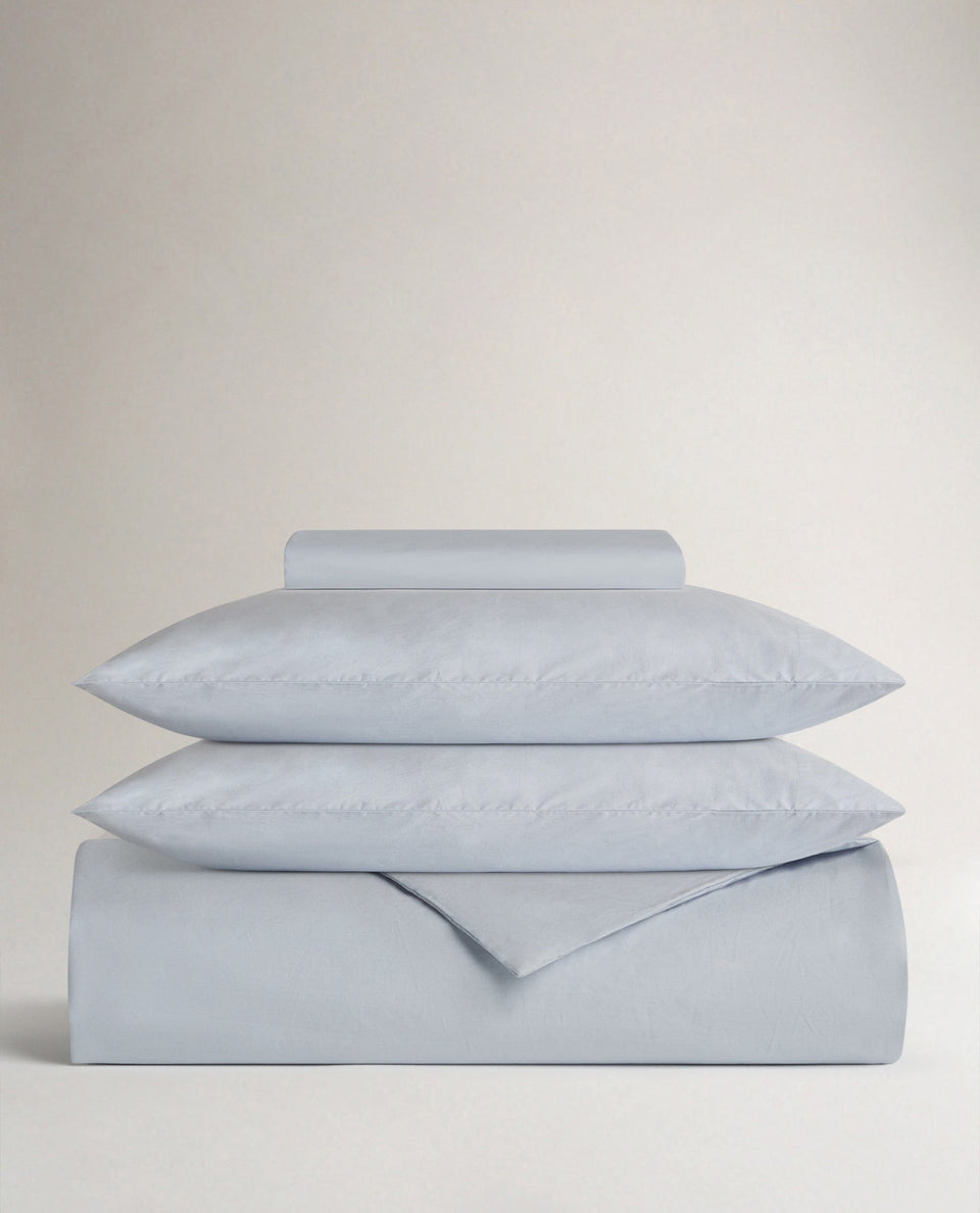 Crisp & Cool Organic Cotton Duvet Set - Cornflower