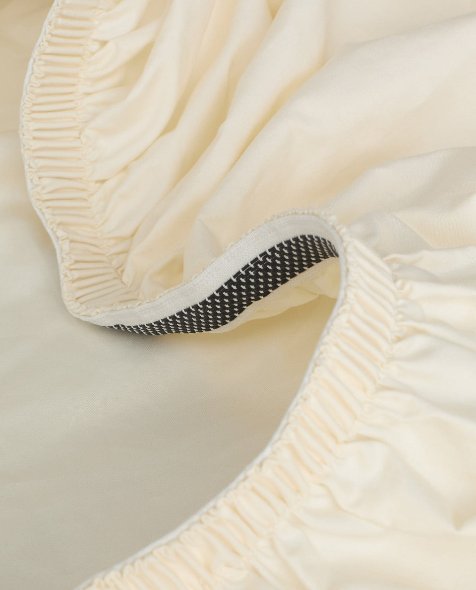Crisp & Cool Organic Cotton Fitted Sheet - Buttermilk