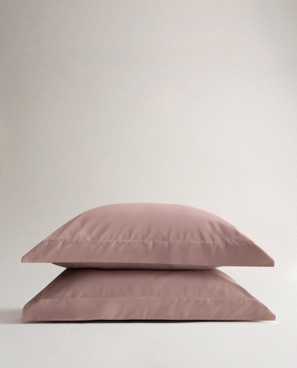 The Crisp & Cool Organic Luxury Oxford Pillowcase Set - Clay