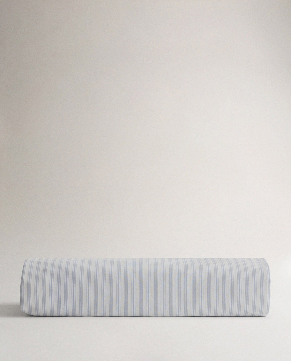 The Crisp & Cool Organic Luxury Duvet Cover - Blue Ticking Stripe