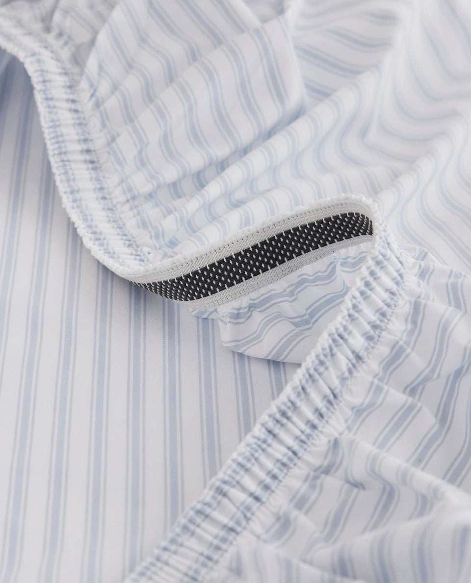 The Crisp & Cool Organic Deluxe Bundle - Blue Stripe Ticking - Super King