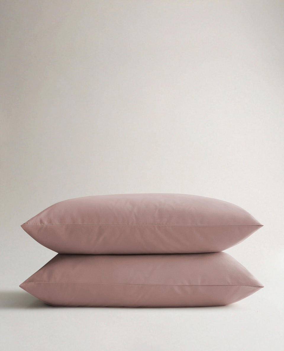 The Crisp & Cool Organic Luxury Pillowcase Set - Clay