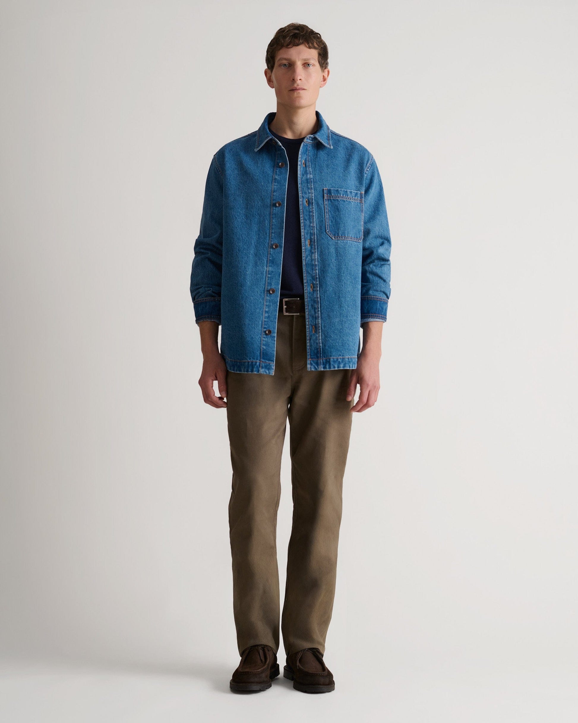 Men's Denim Overshirt - Blue Rinse