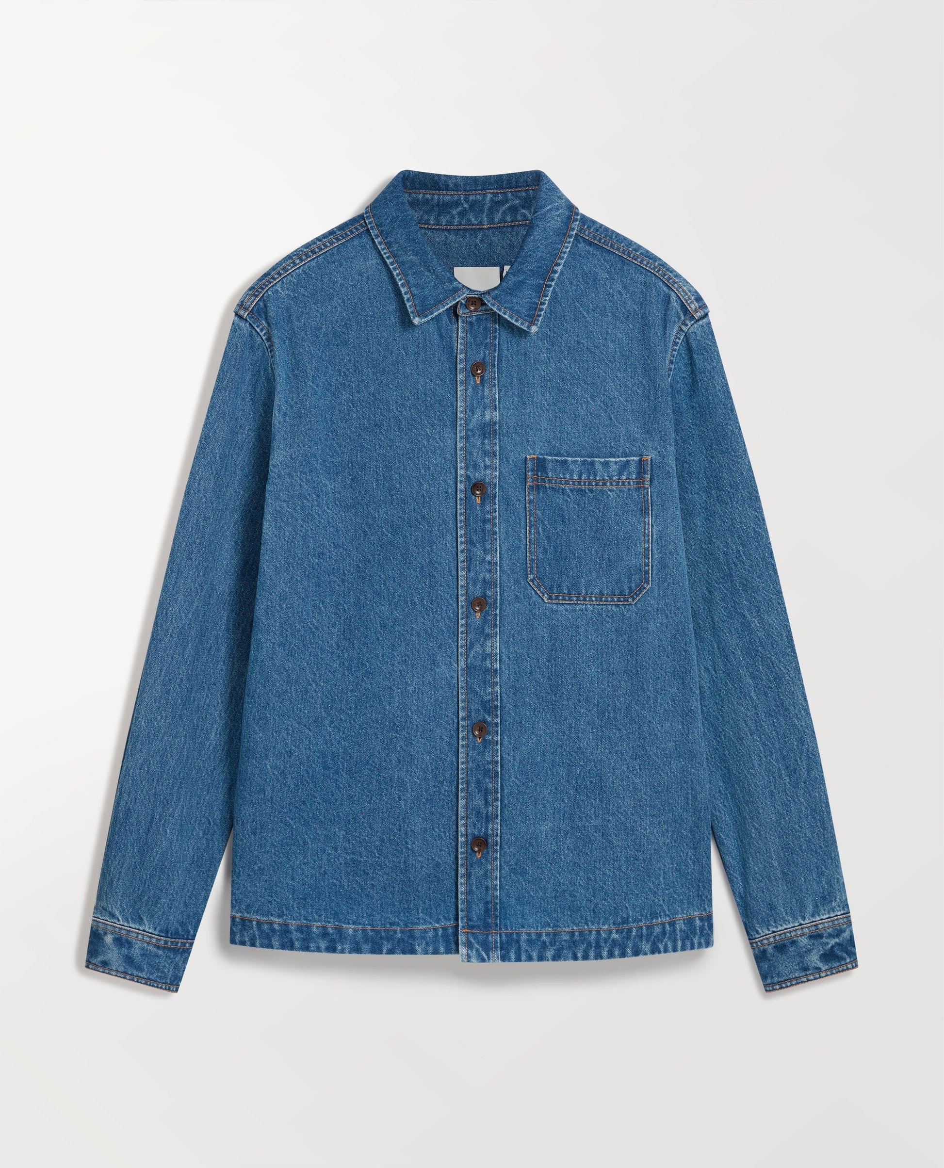 Men's Denim Overshirt - Blue Rinse