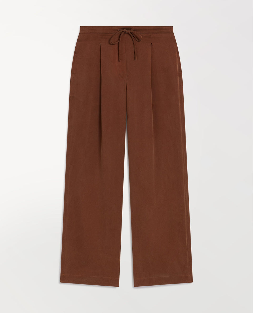 Easy-Silk Pleat Trouser - Toffee
