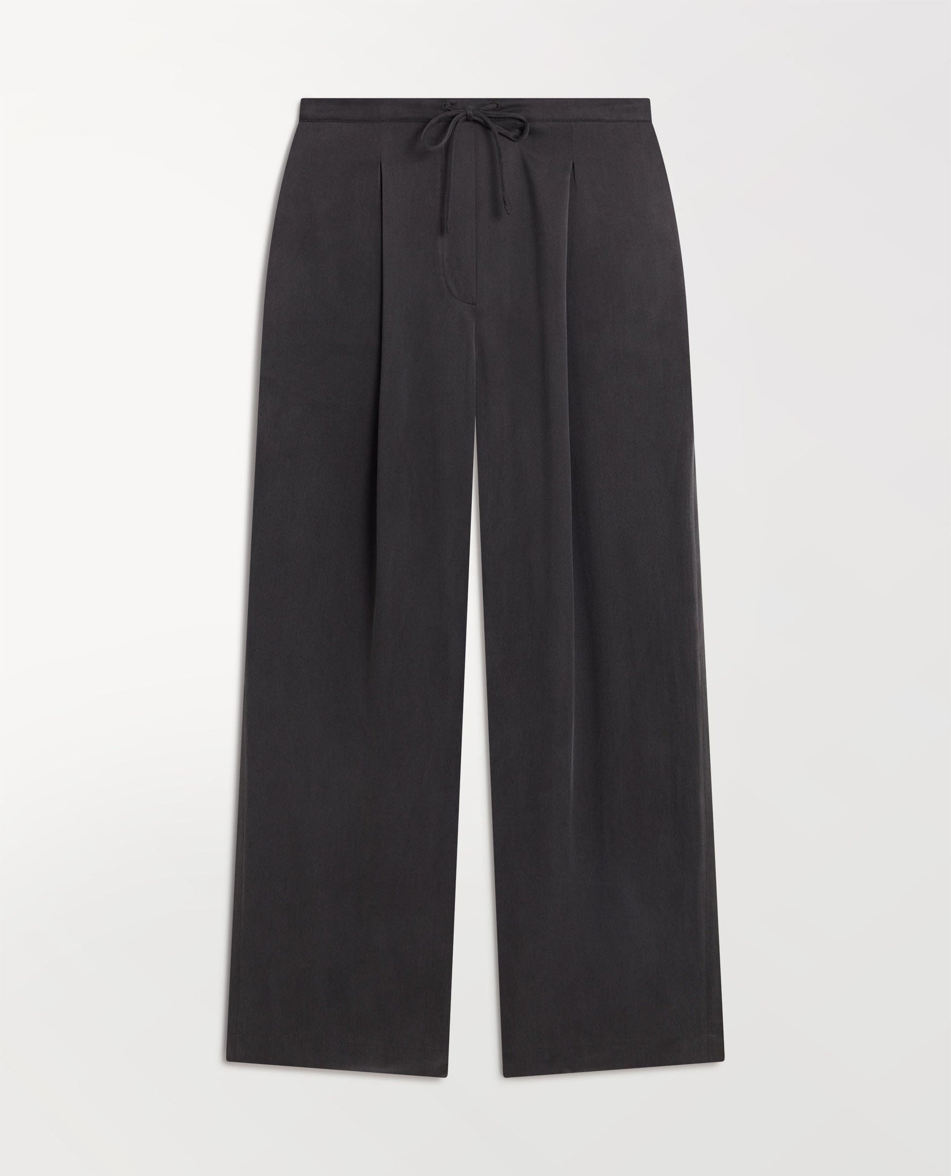 Easy-Silk Pleat Trouser - Washed Black