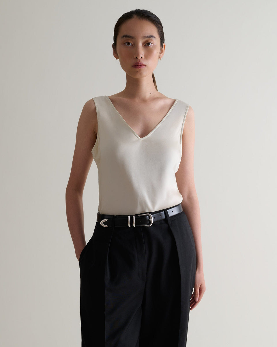 Women's Easy-Silk Sleeveless Top - Alabaster