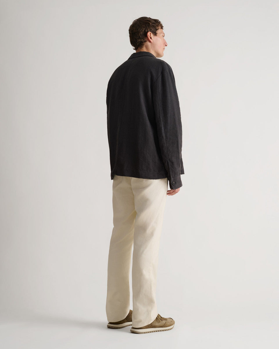 Men's European Flax™ Linen Relaxed Suit Jacket - Smoke