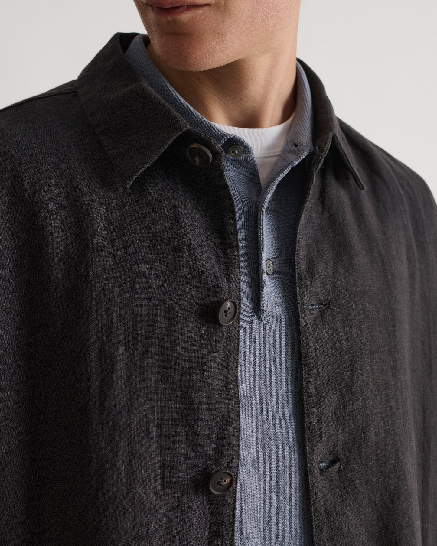 Men's European Flax™ Linen Relaxed Suit Jacket - Smoke