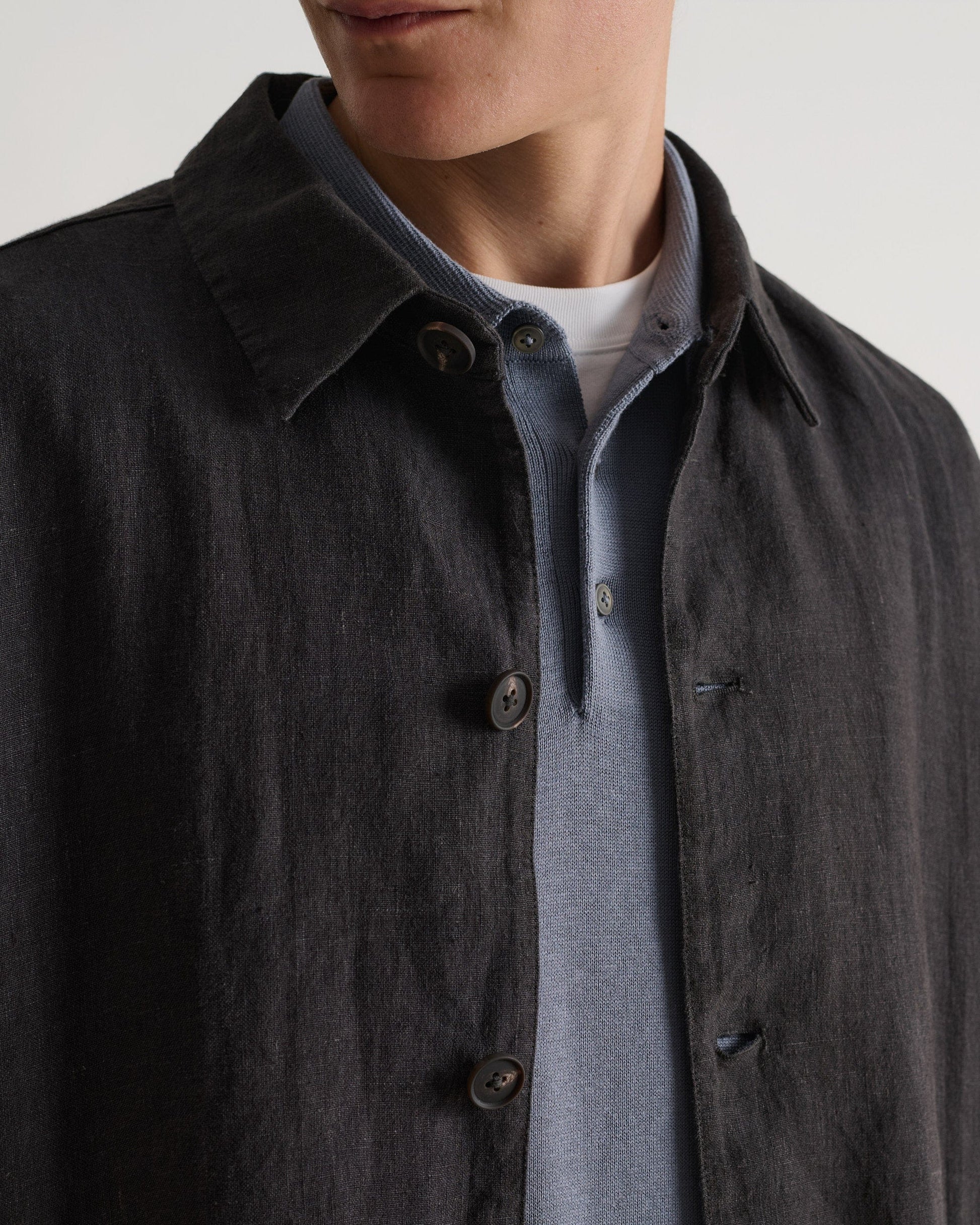 Men's European Flax™ Linen Relaxed Suit Jacket - Smoke