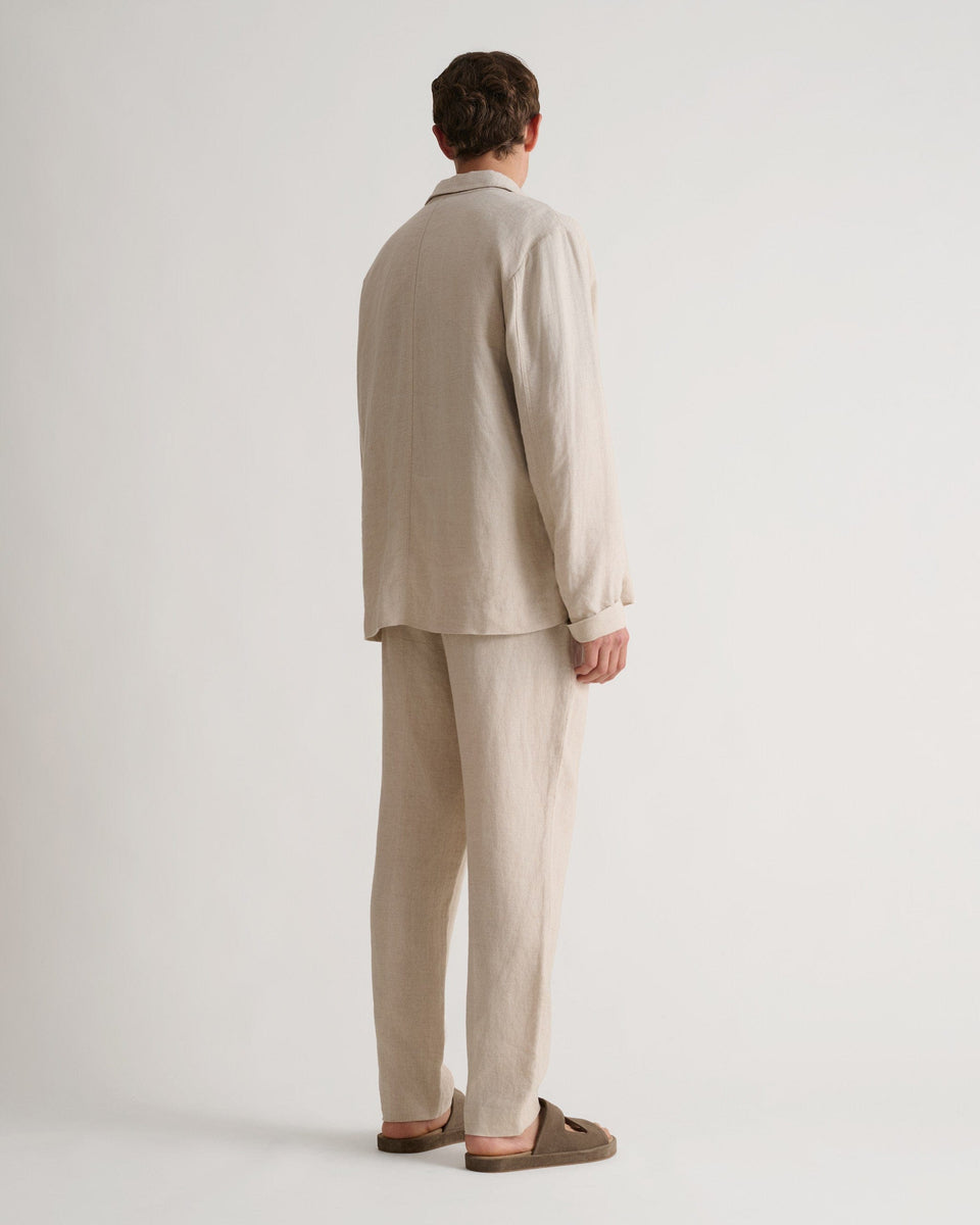 Men's European Flax™ Linen Suit Trousers - Natural