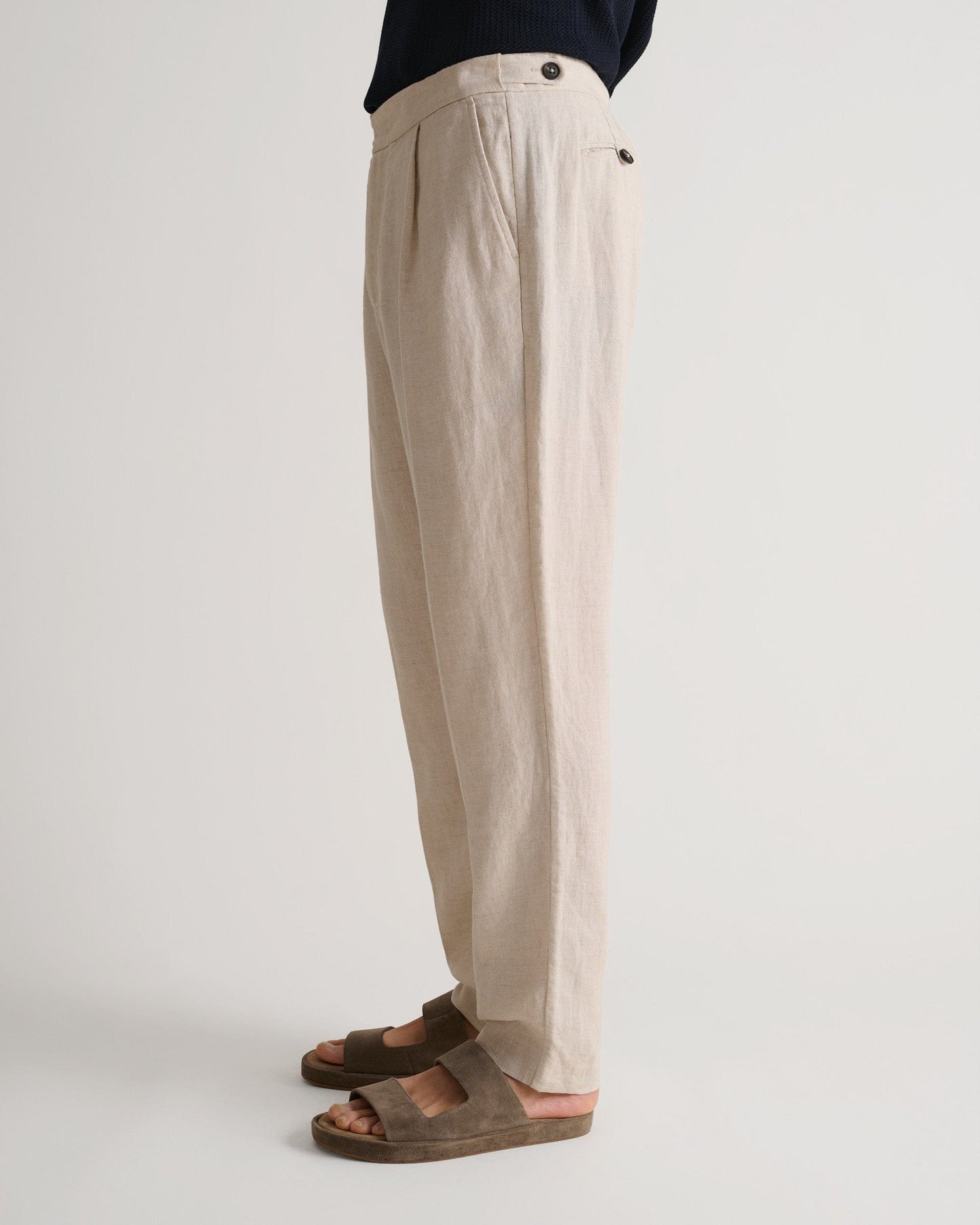 Men's European Flax™ Linen Suit Trousers - Natural