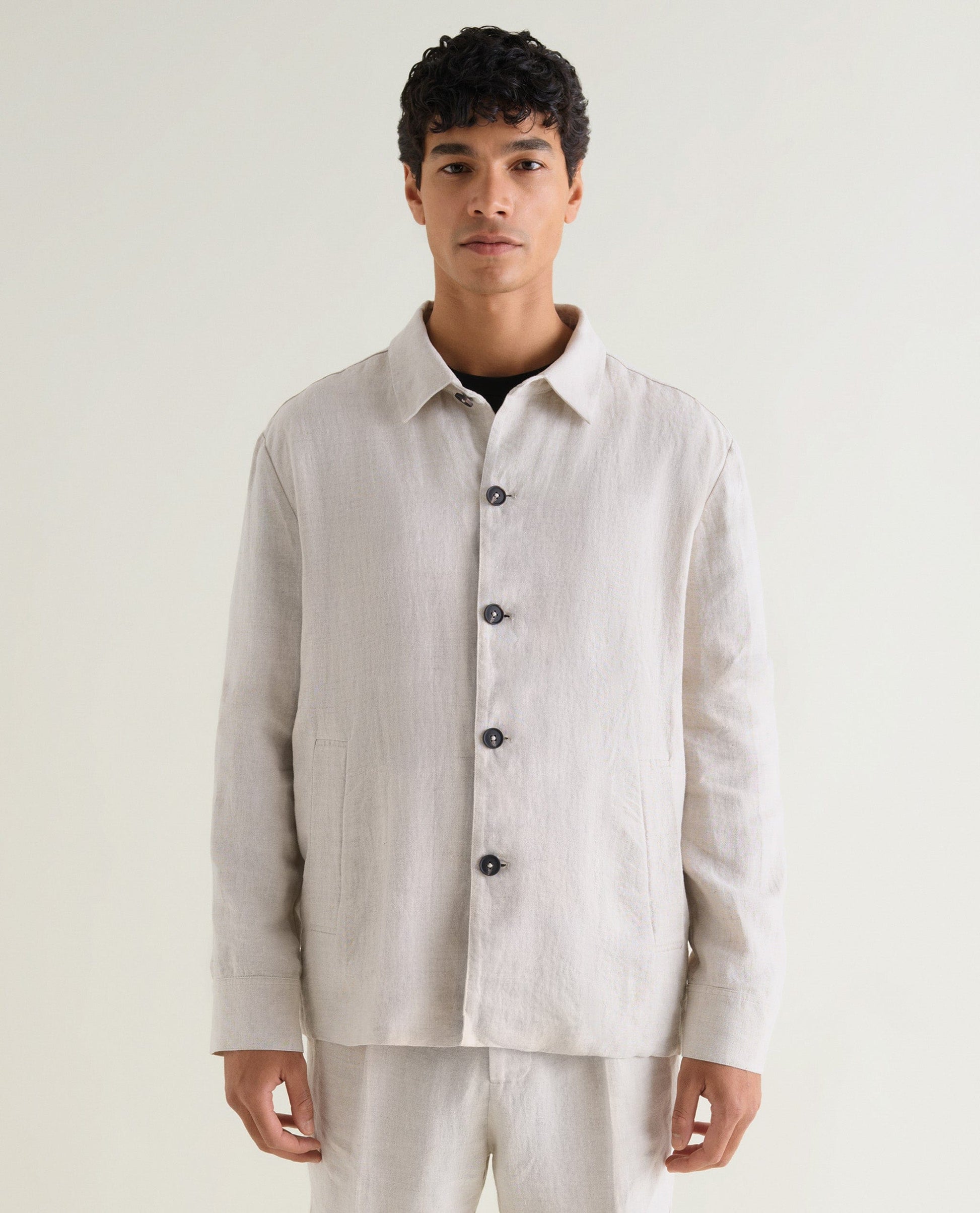 Men's European Flax™ Linen Relaxed Suit Jacket - Natural