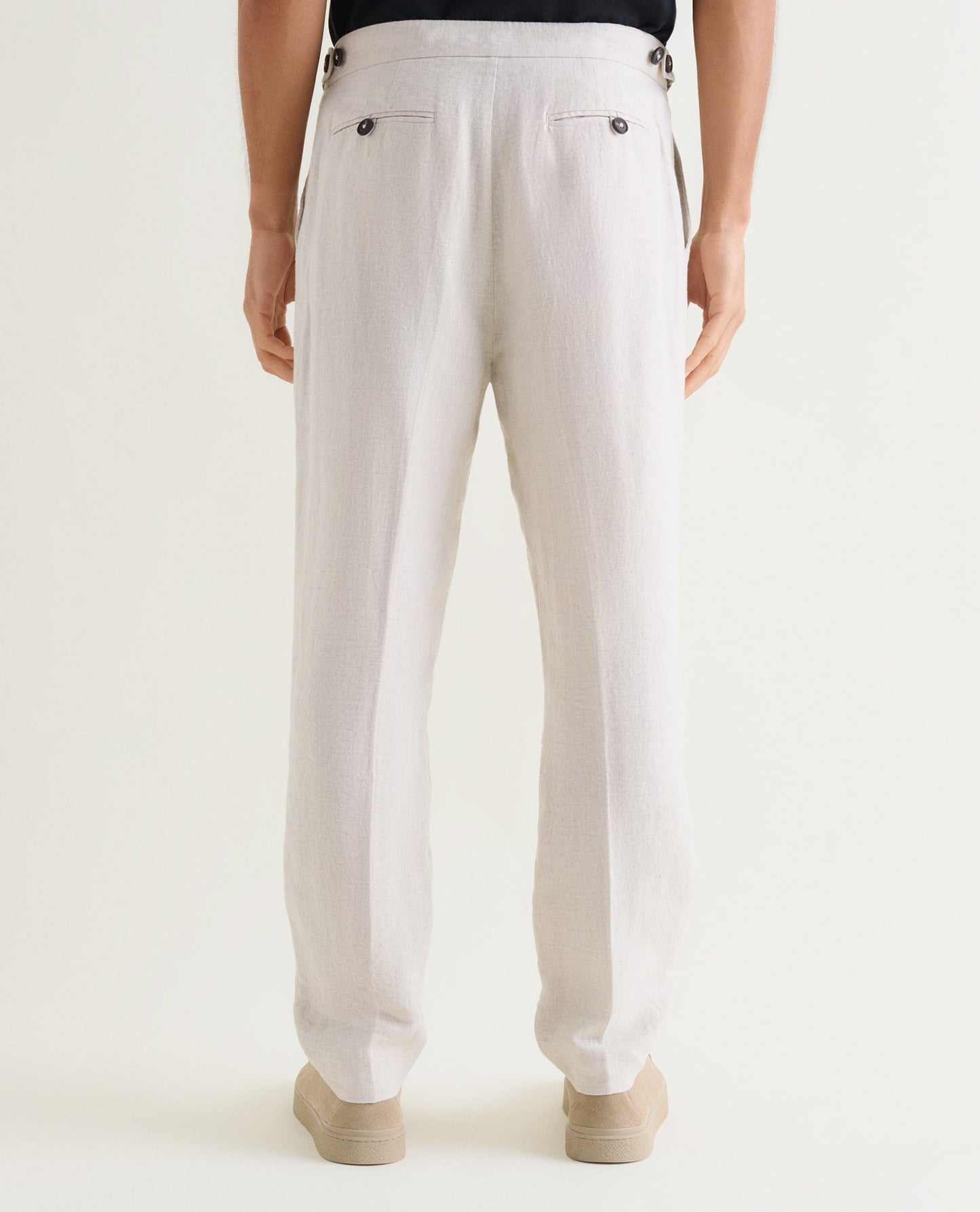 Men's European Flax™ Linen Suit Trousers - Natural