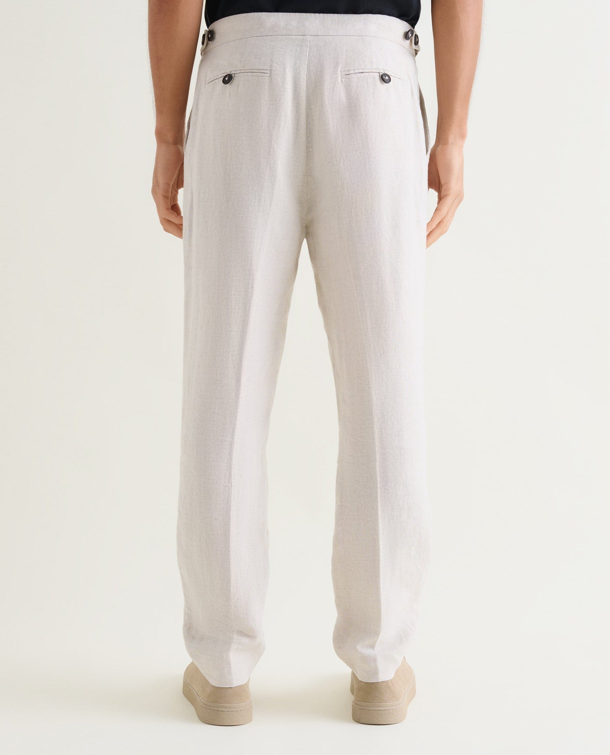 Men's European Flax™ Linen Suit Trousers - Natural