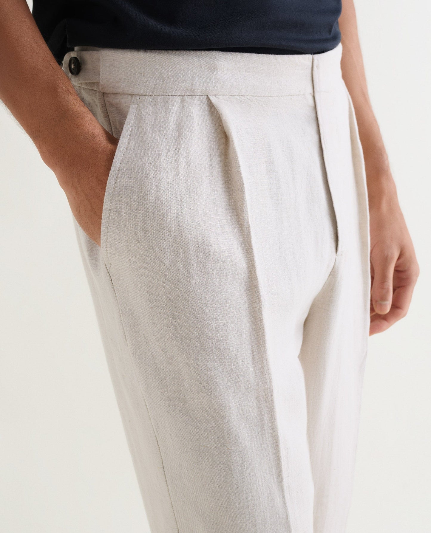 Men's European Flax™ Linen Suit Trousers - Natural