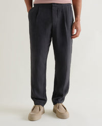 Men's European Flax™ Linen Suit Trousers - Smoke