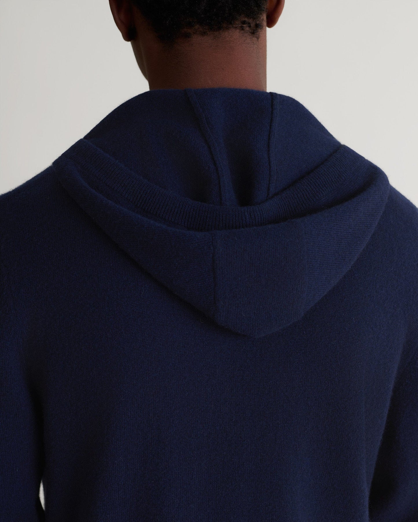 Men's Finest Cashmere Full Zip Hoodie - Navy