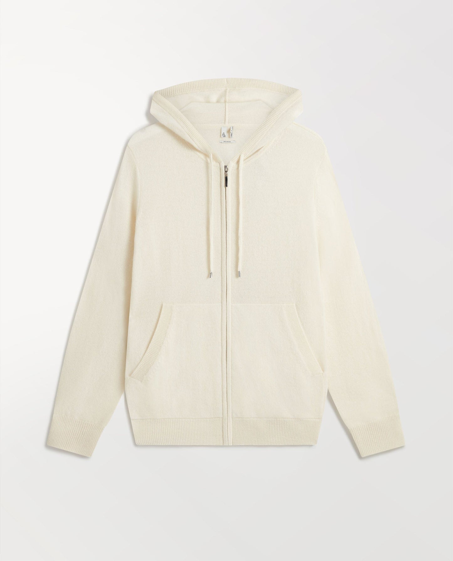 Women's Finest Cashmere Full Zip Hoodie - Buttermilk