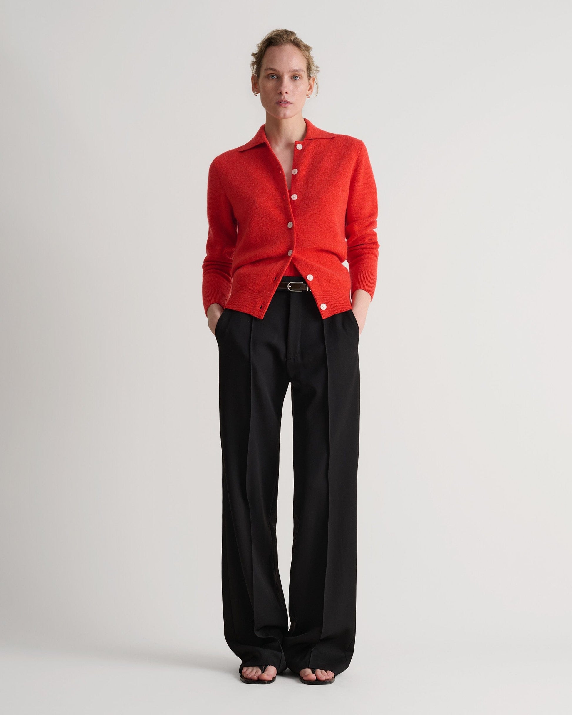 Women's Finest Cashmere Knit Jacket - Poppy