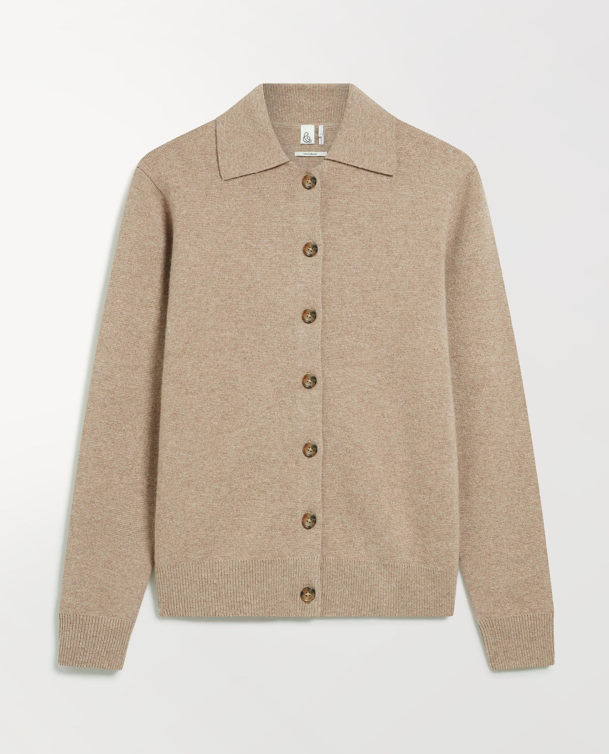 Women's Finest Cashmere Knit Jacket - Toast