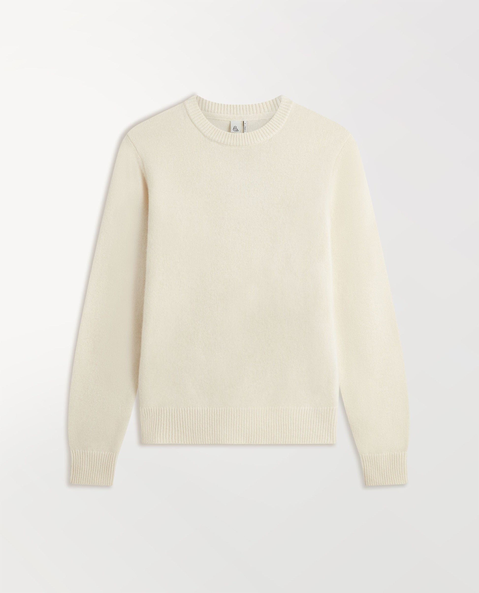 Women's Finest Cashmere Mid-Weight Crew Neck Jumper - Buttermilk