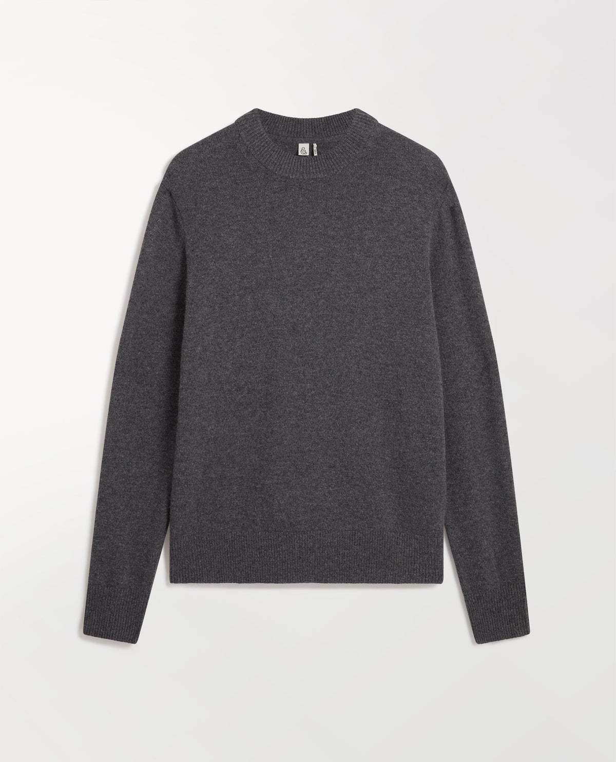 Men's Finest Cashmere Mid-Weight Crew Neck Jumper - Graphite