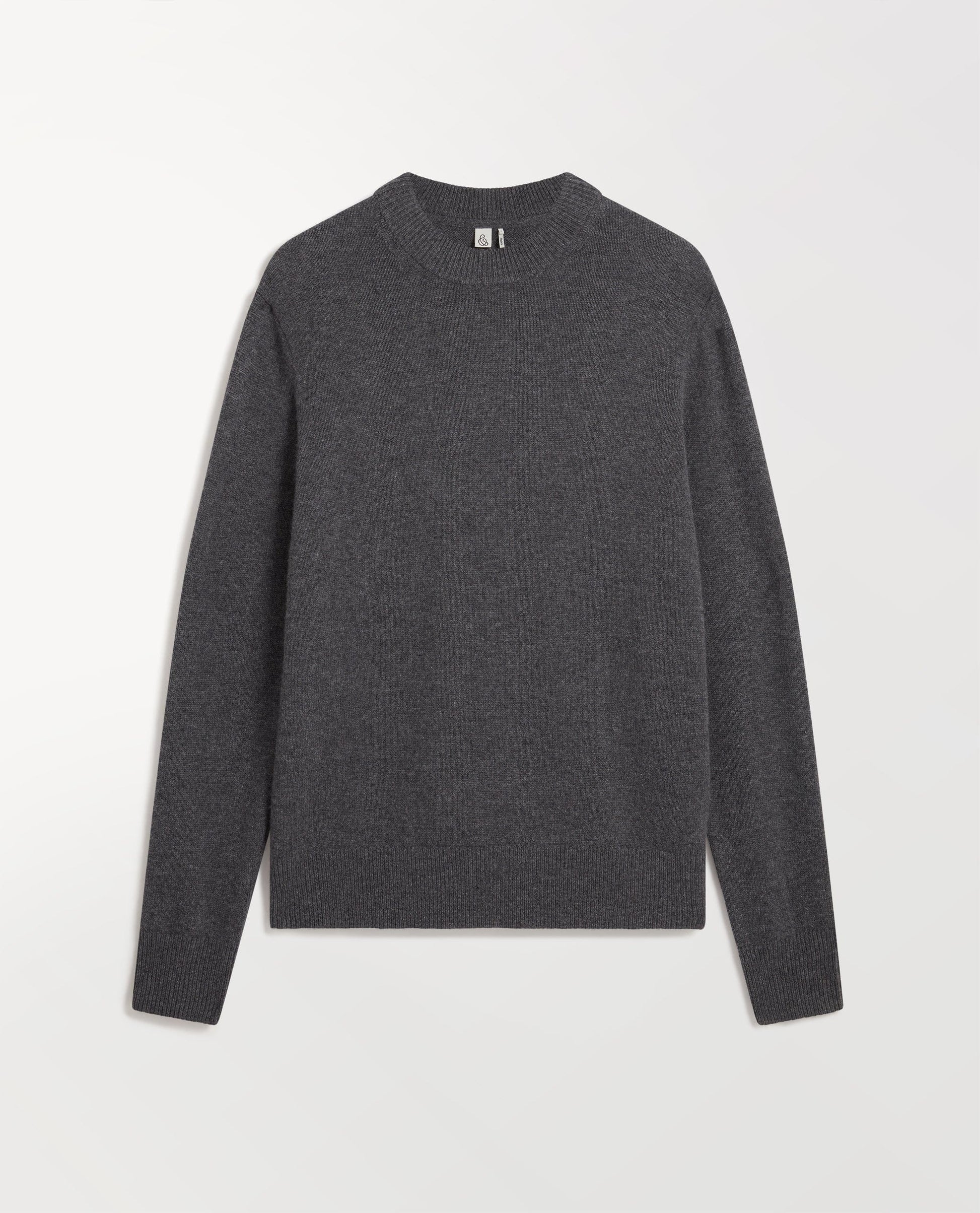 Men's Finest Cashmere Mid-Weight Crew Neck Jumper - Graphite