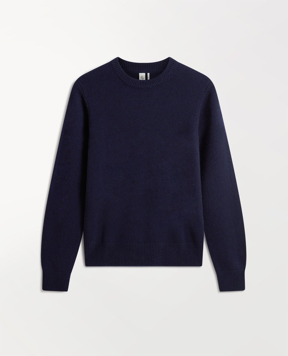 Women's Finest Cashmere Mid-Weight Crew Neck Jumper - Navy