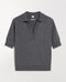 Women's Finest Cashmere Open Collar Polo - Graphite