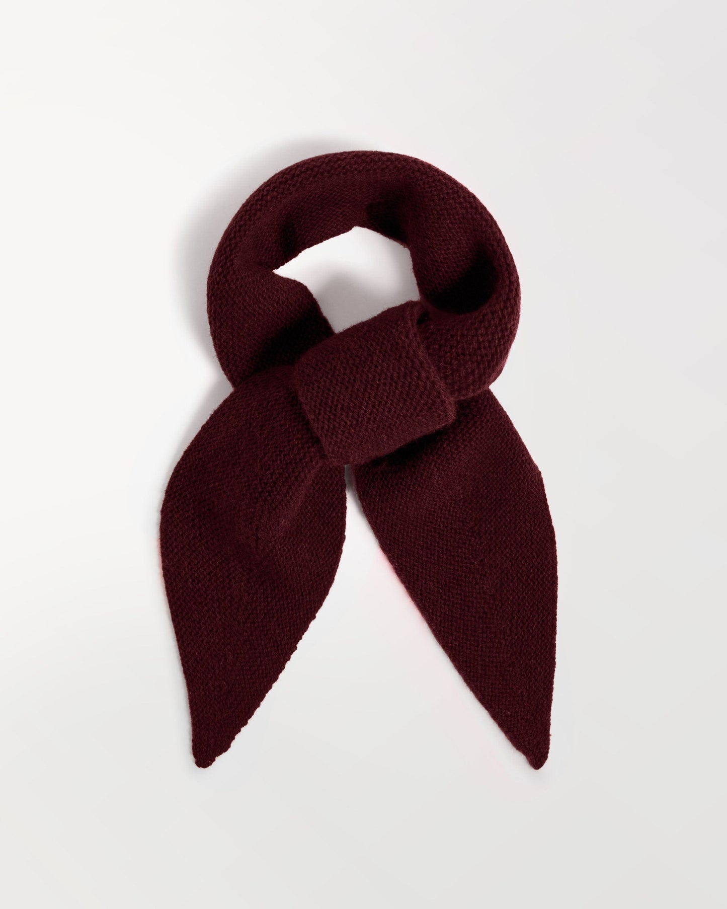 Finest Cashmere Ribbed Micro Bandana - Oxblood