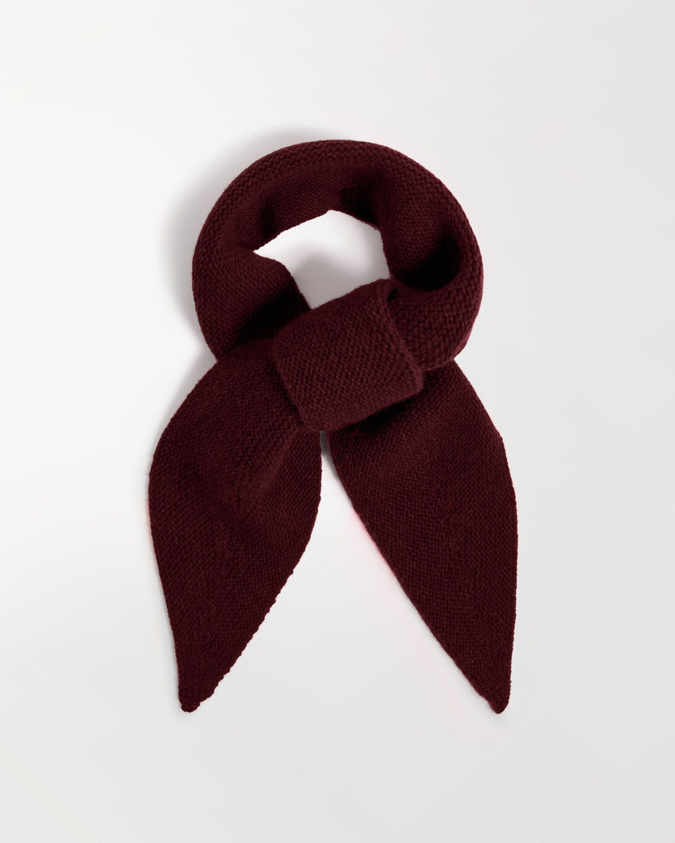 Finest Cashmere Ribbed Micro Bandana - Oxblood