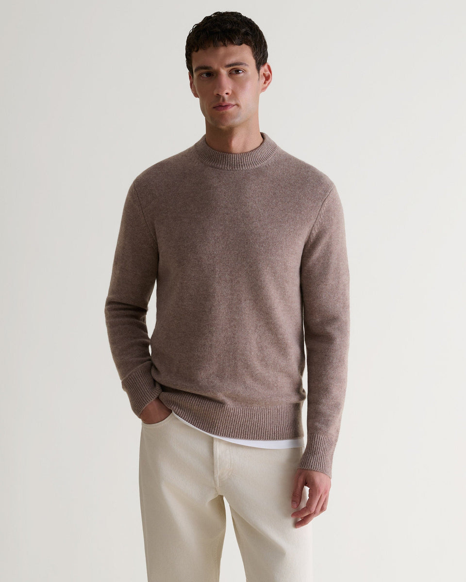 Men's Finest Cashmere Mid-Weight Crew Neck Jumper - Toast
