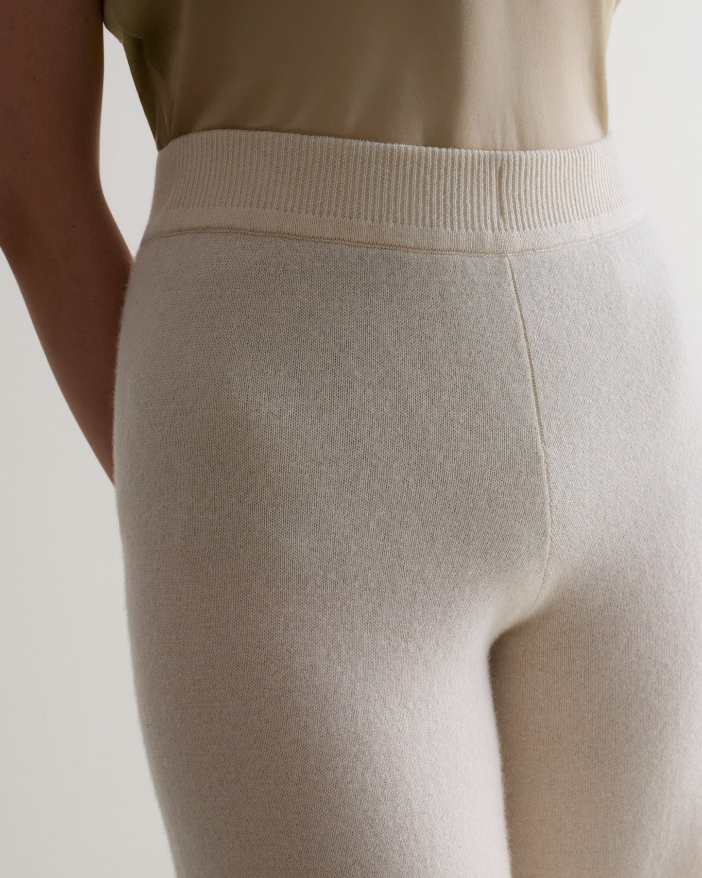 Women's Finest Cashmere Wide-Leg Trousers - Buttermilk