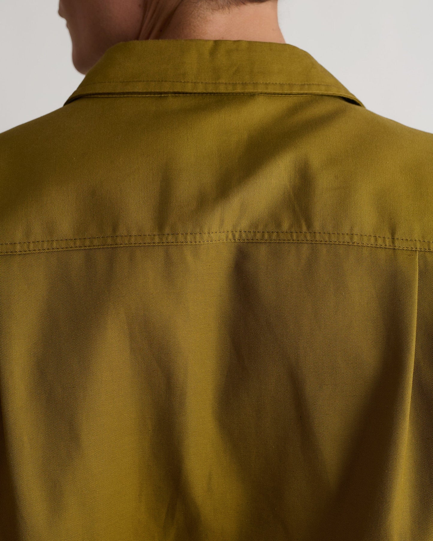 Men's French Linen Bomber Jacket - Olive