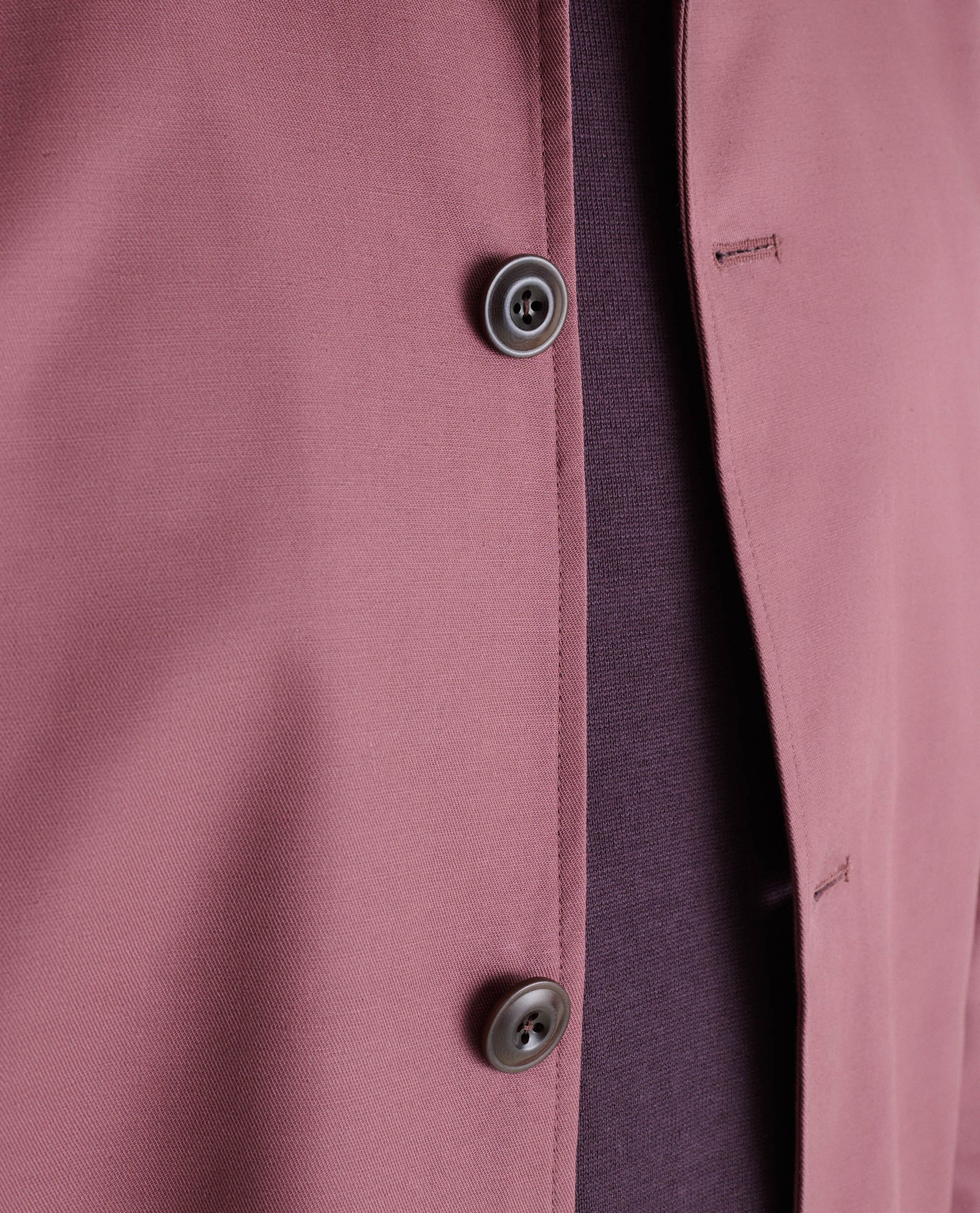 Men's French Linen Bomber Jacket - Smoky Lilac