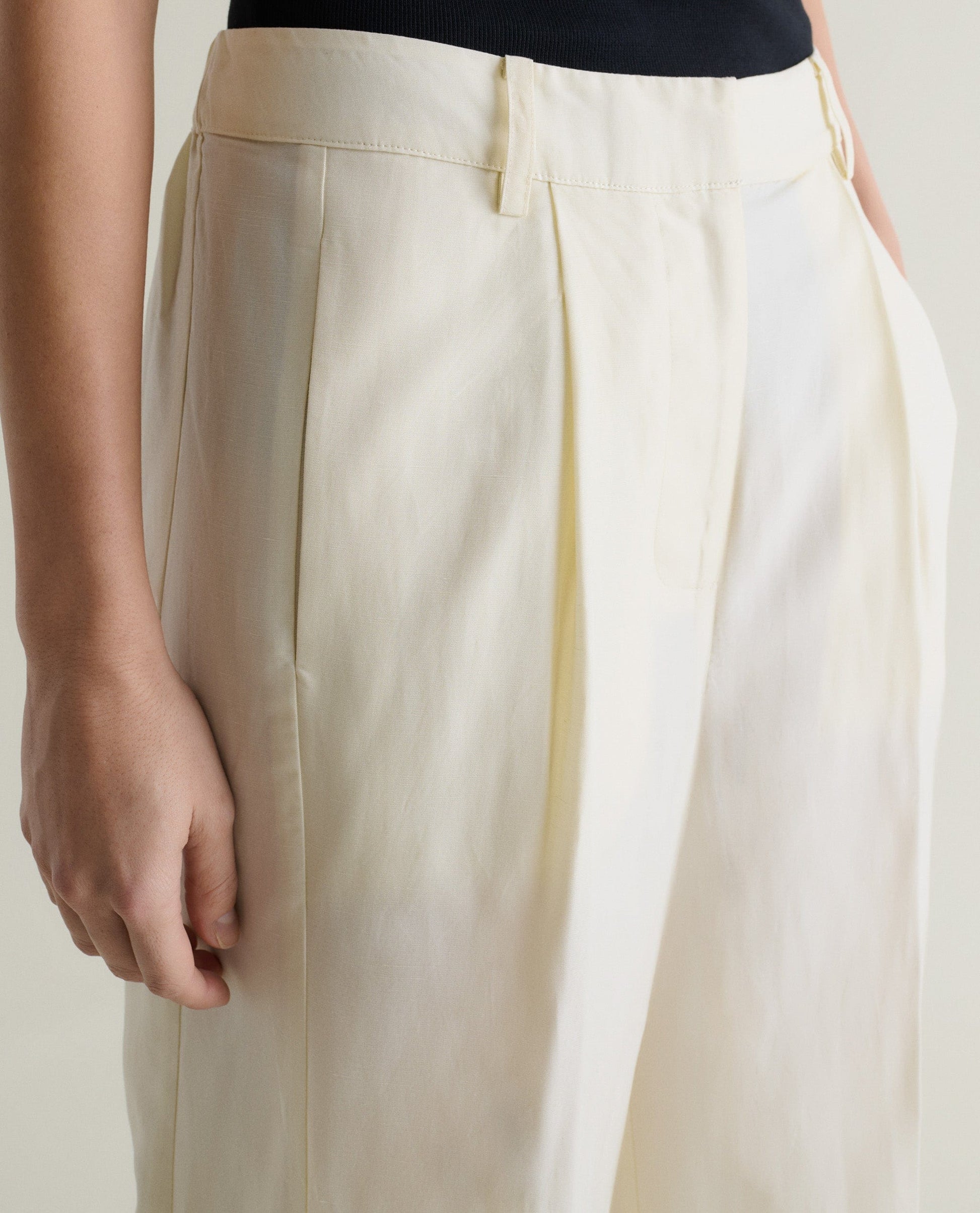 Women's Future-Linen Wide-Leg Trouser - Buttermilk