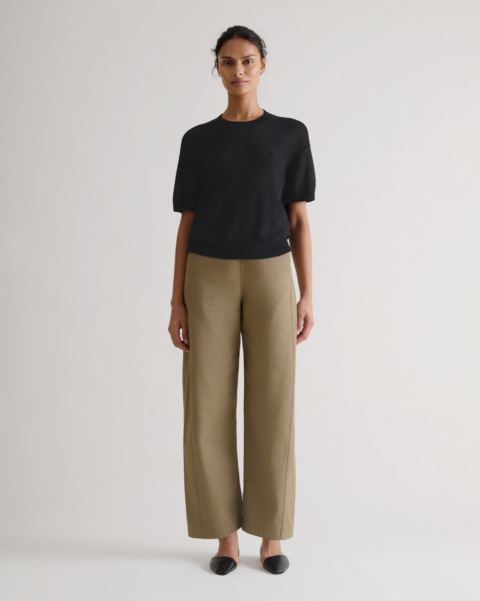 Women's Japanese Paper Yarn T-shirt - Black