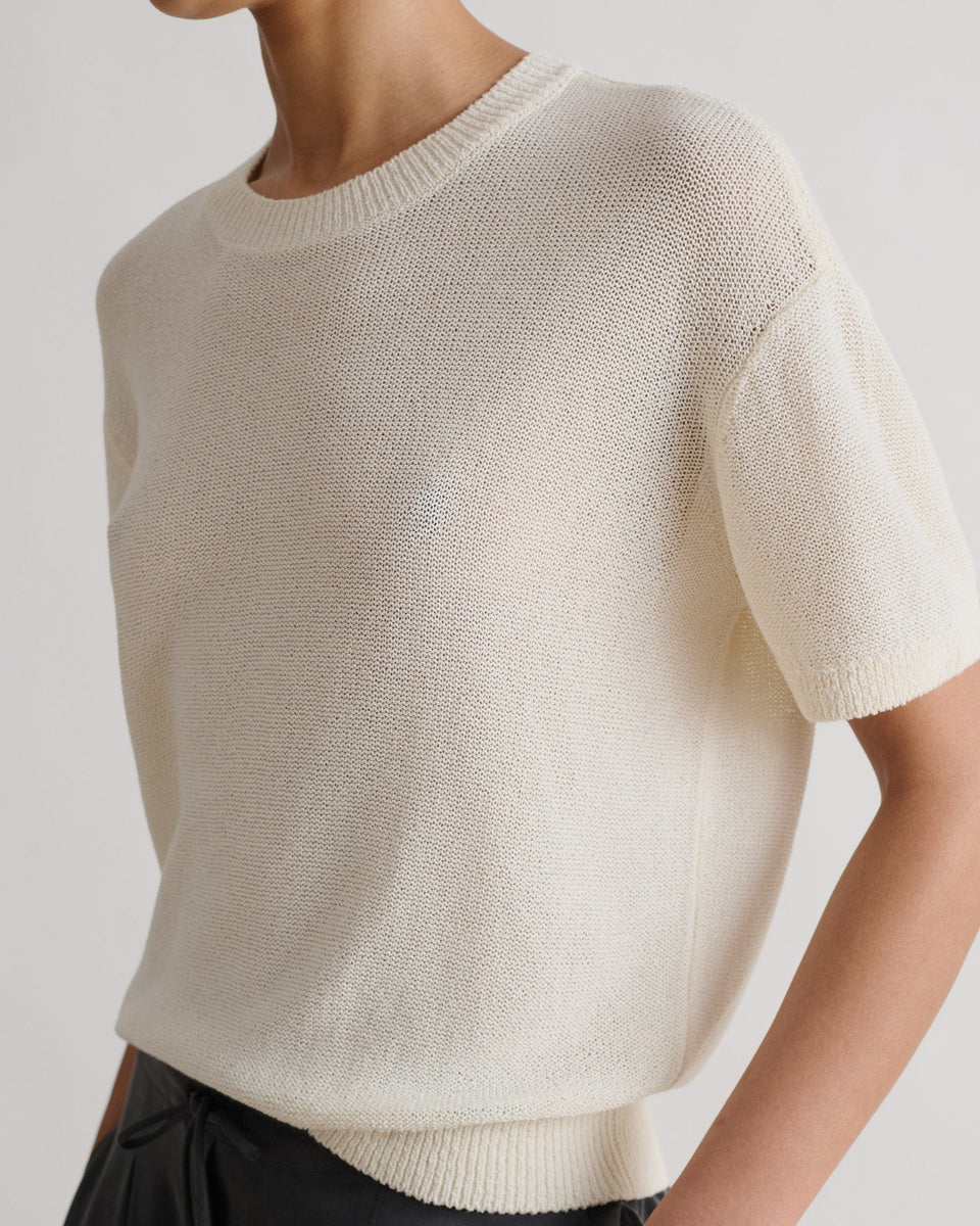 Women's Japanese Paper Yarn T-shirt - Parchment