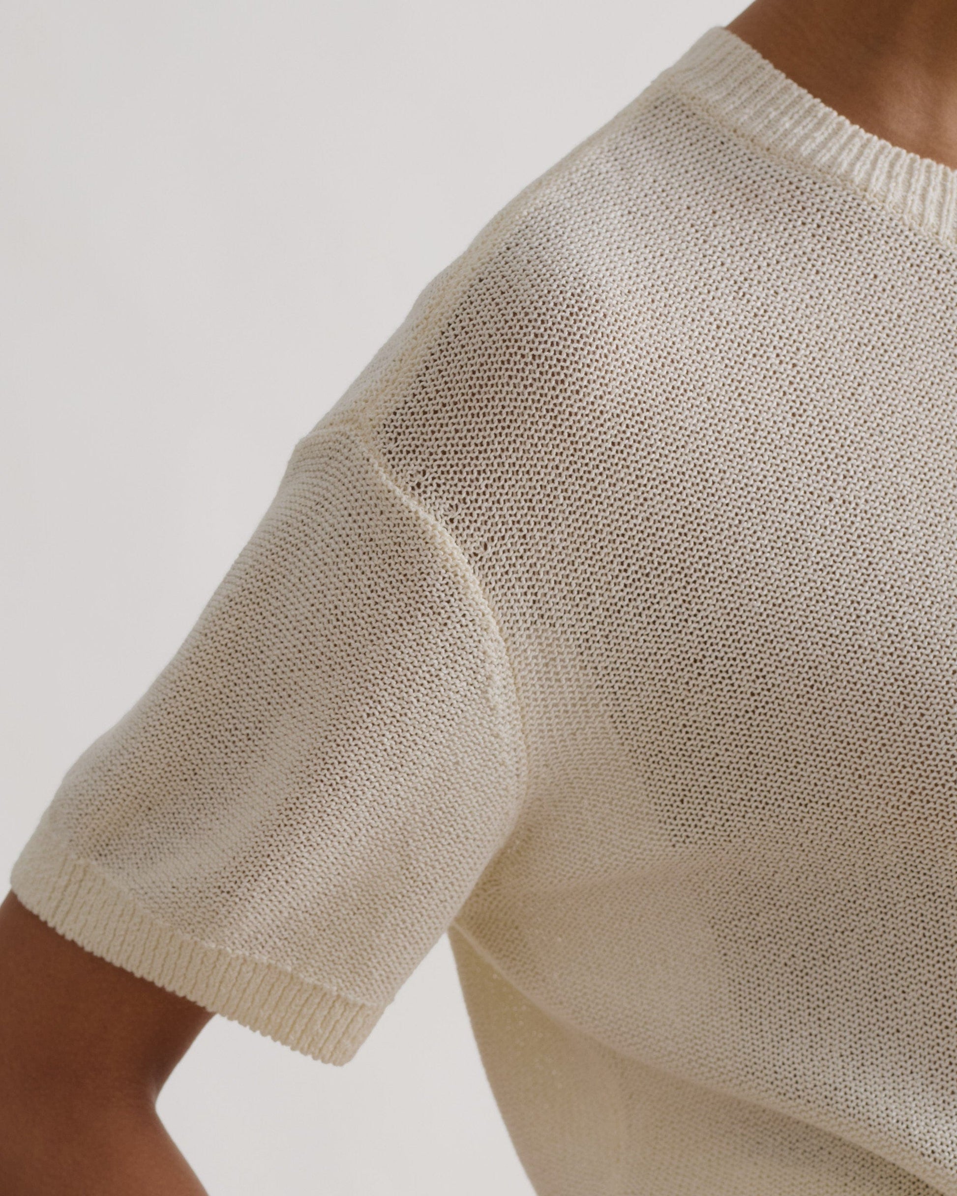 Women's Japanese Paper Yarn T-shirt - Parchment