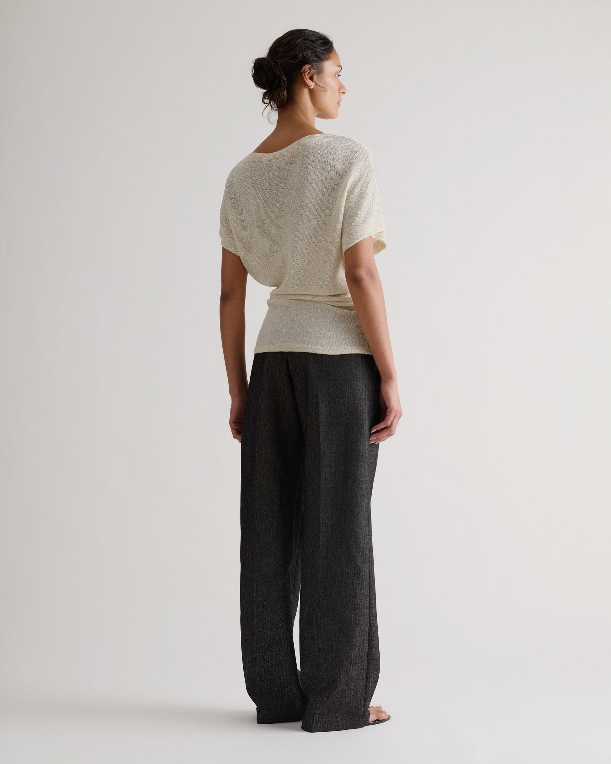 Women's Japanese Paper Yarn Twist Top - Parchment